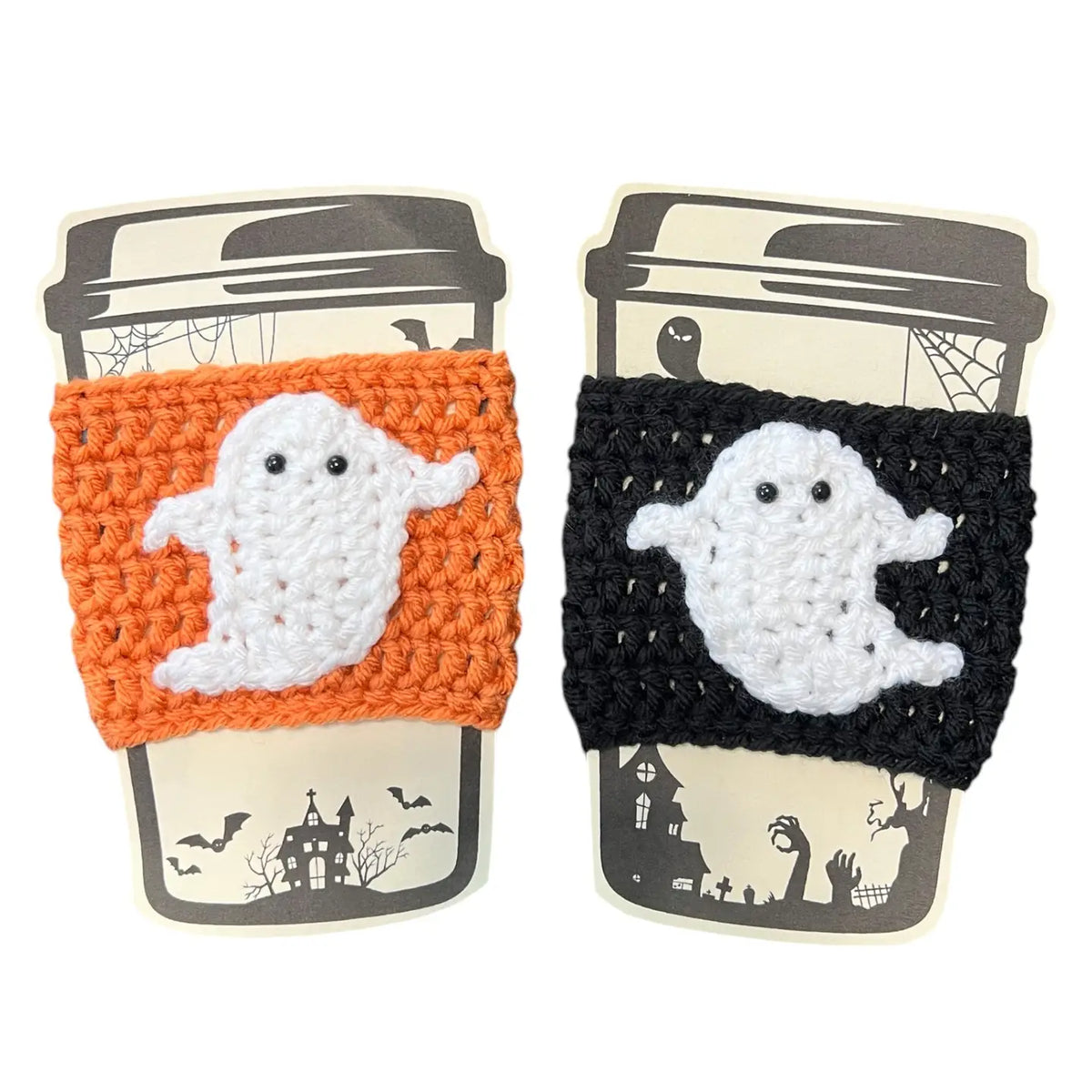 Halloween Ghost Coffee Cup Cozy