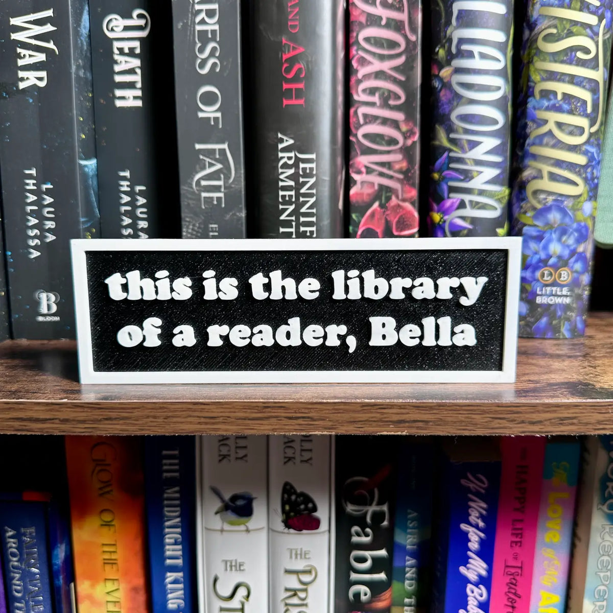 This is the Library of a Reader Bella Sign