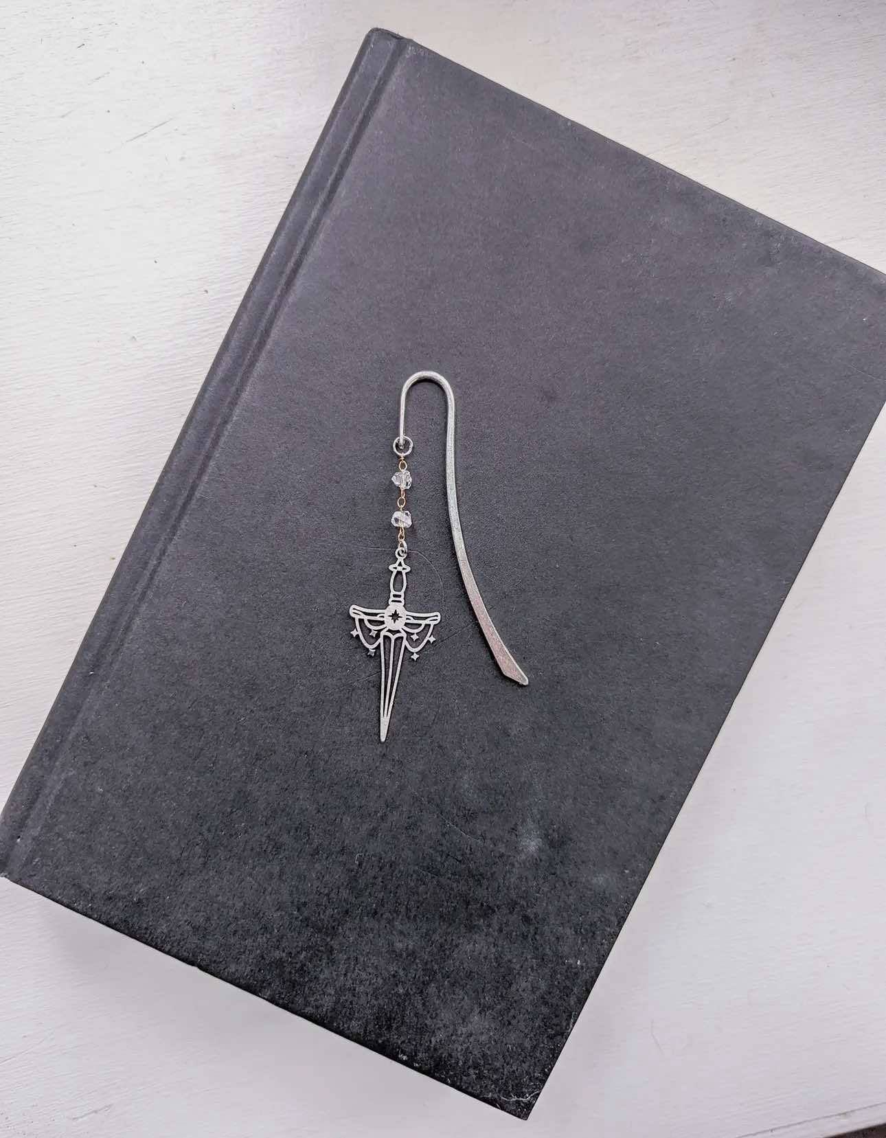 Fantasy Sword Charm Metal Hook Bookmark