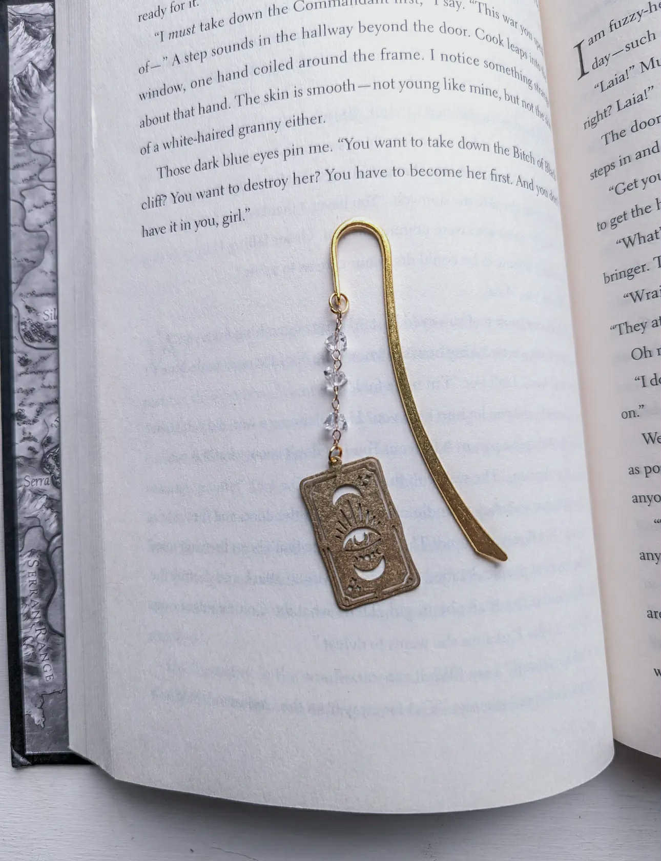 Gold Tarot Card Metal Hook Bookmark