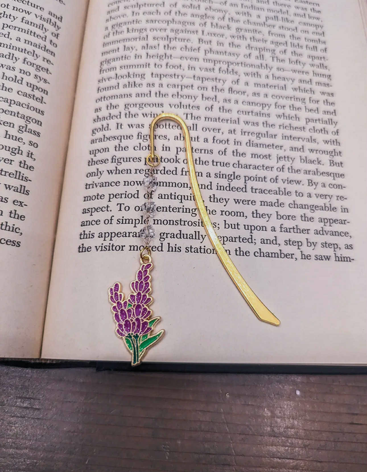 Lilac Flower Enamel Bookmark