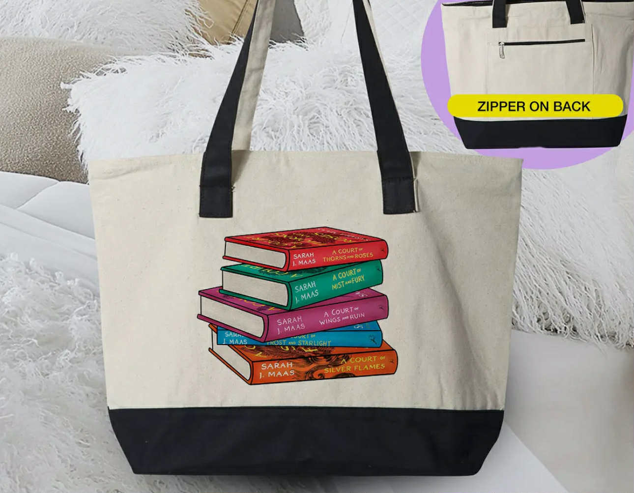 ACOTAR Inspired Book - Canvas Tote Bag