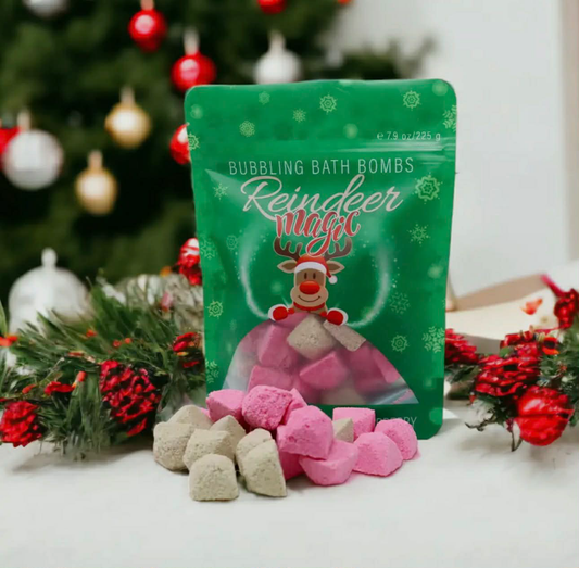 Christmas Bubble Bath Bombs | Reindeer Magic